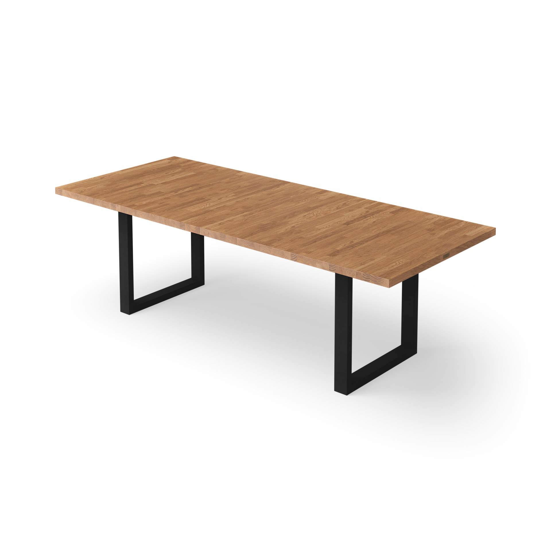 Rektangulärt matbord | stålben U-form | 130-400 cm